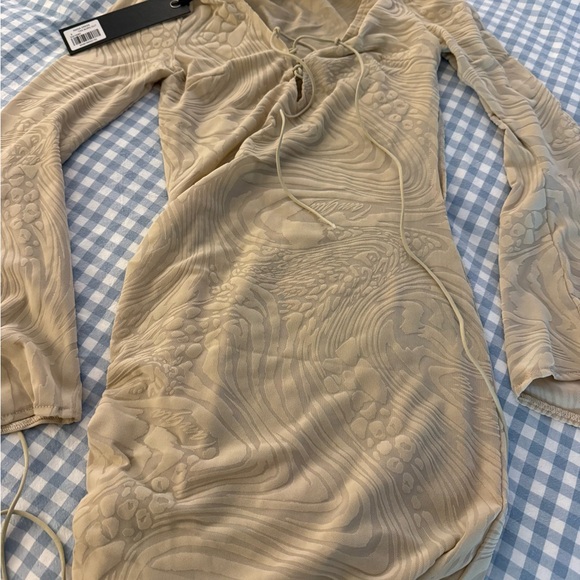 NWT I.AM.GIA Textured Cream Mini Dress - Picture 6 of 6